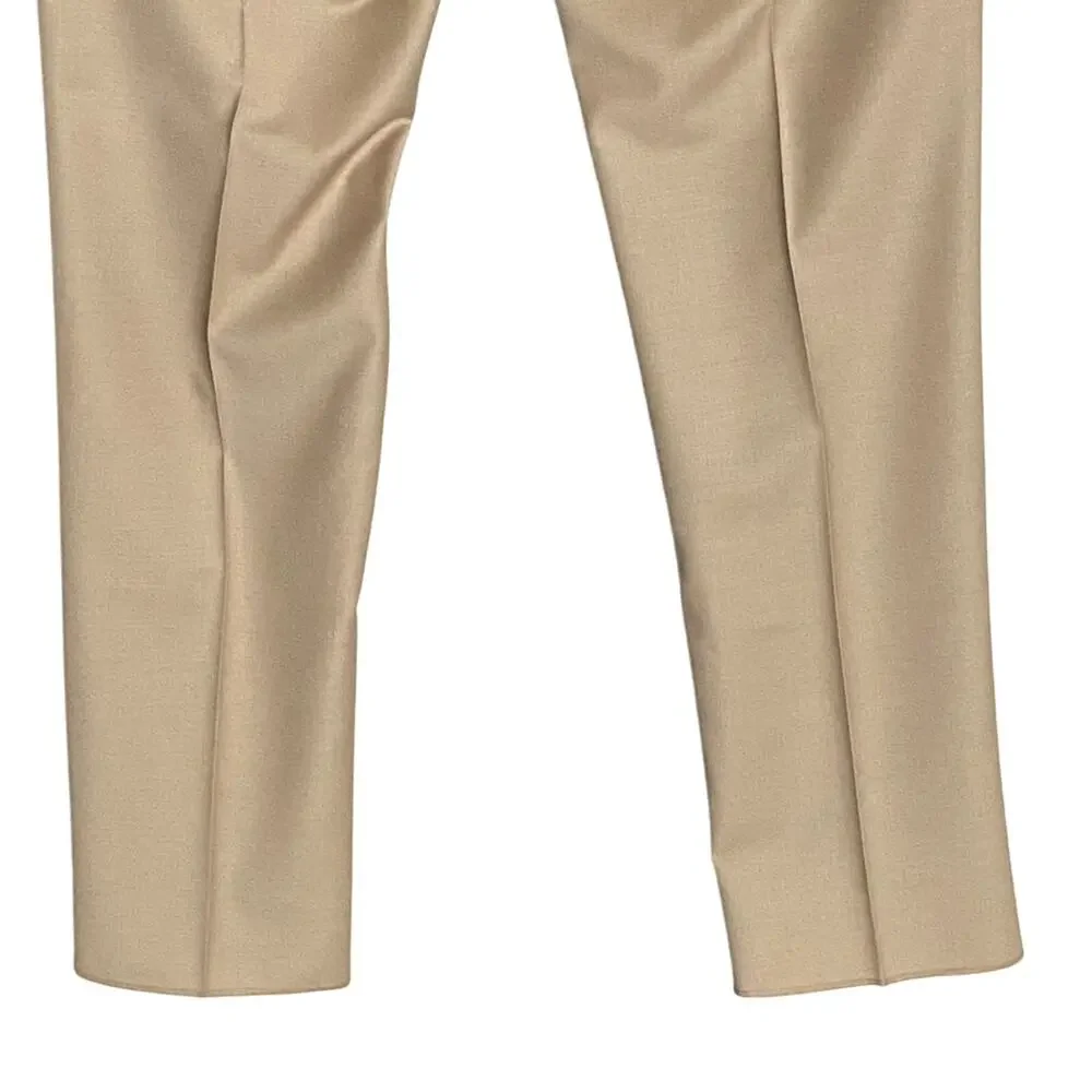 Ted Baker London Joey Pant Men's 38R Wool Dress Pant Solid Tan Raw Hem NWT
